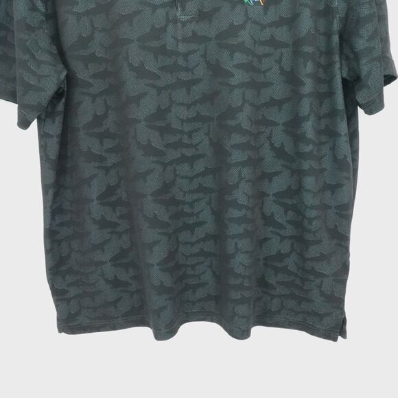 Greg Norman Shirt Mens XXL 2XL Black All Over Shark Print Golf Performance - Picture 7 of 10